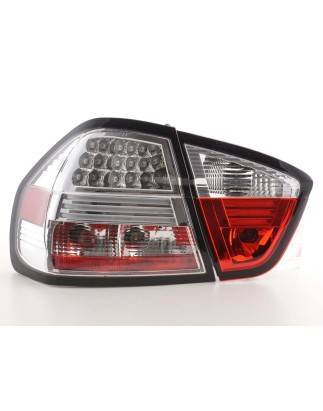 LED taillights set BMW 3-series E90 sedan 05-08 chrome