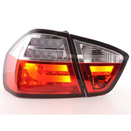 LED taillights set BMW 3-series E90 Limo 05-08 red / clear