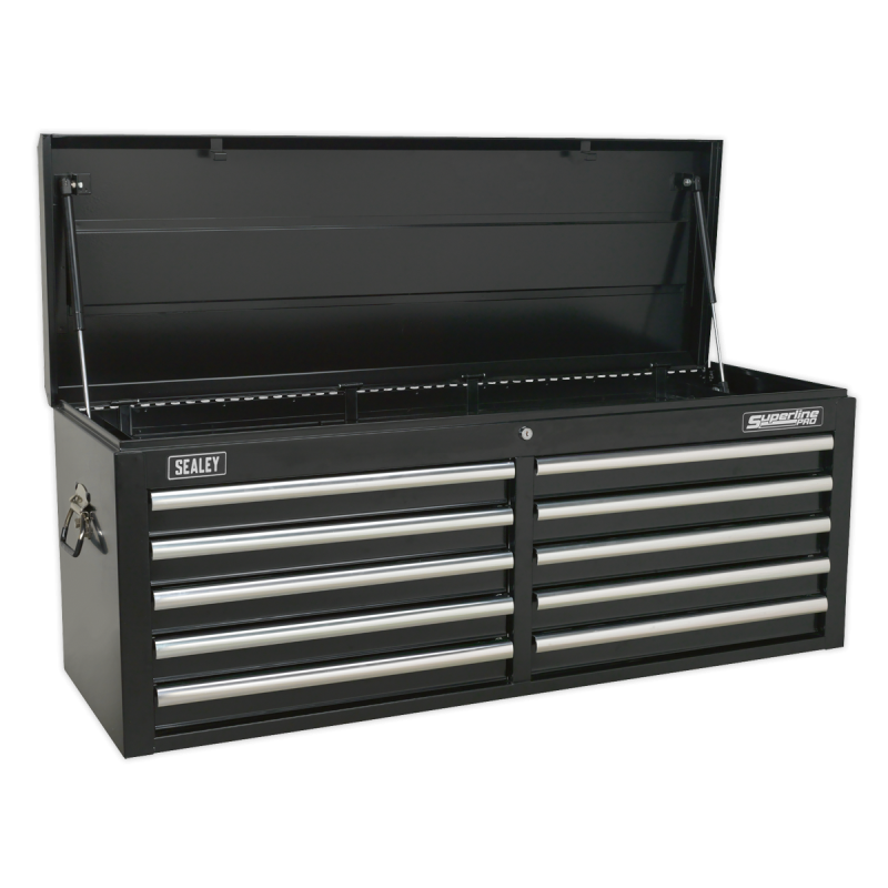 Topchest 10 Drawer with Ball-Bearing Slides - Black