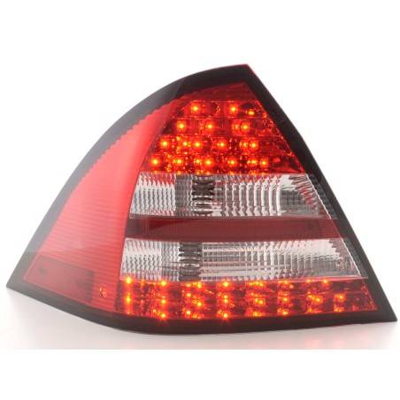 LED taillights set Mercedes C-Class W203 Limo 01-04 red / clear