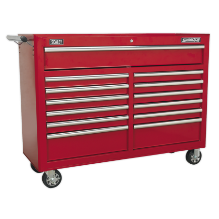 Rollcab 13 Drawer with Ball-Bearing Slides - Red