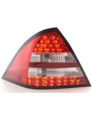 LED taillights set Mercedes C-Class W203 Limo 05-07 red / clear