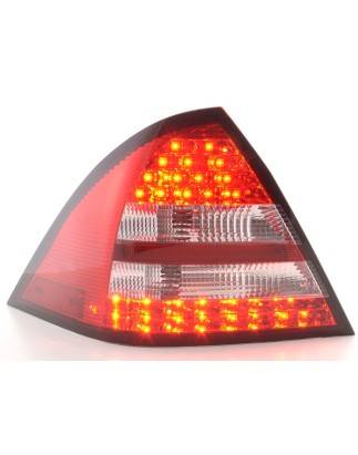 LED taillights set Mercedes C-Class W203 Limo 05-07 red / clear