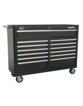 Rollcab 13 Drawer with Ball-Bearing Slides - Black