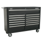 Rollcab 13 Drawer with Ball-Bearing Slides - Black