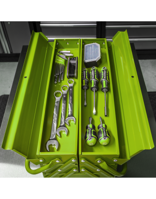 Boîte à outils en porte-à-faux 4 plateaux 530 mm vert