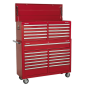 Tool Chest Combination 23 Drawer with Ball-Bearing Slides - Red