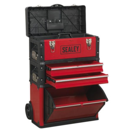 Mobile Steel/Composite Toolbox - 3 Compartment