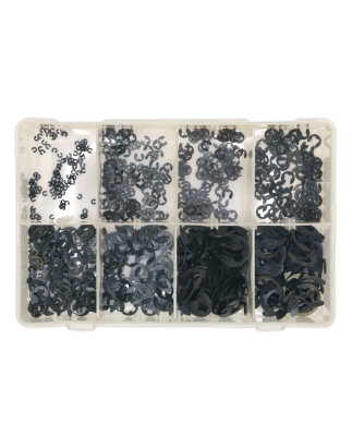 E-Clip Retainer Assortment 800pc Metric