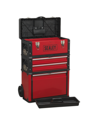 Mobile Steel/Composite Toolbox - 3 Compartment