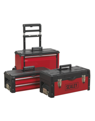 Mobile Steel/Composite Toolbox - 3 Compartment