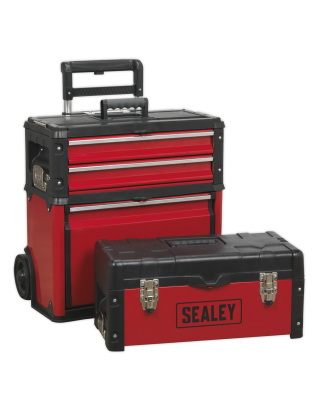 Mobile Steel/Composite Toolbox - 3 Compartment