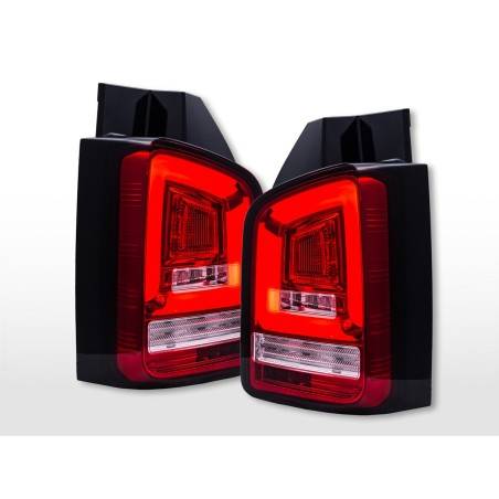 LED taillights VW T5 2003-2010 tailgate door version red/clear