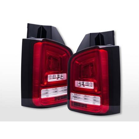 LED taillights VW T5 2003-2010 tailgate door version red/clear