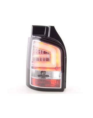 LED taillights set VW T5 03-10 tailgate door version chrome