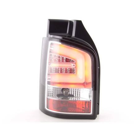 LED taillights set VW T5 03-10 tailgate door version chrome