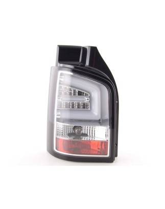 LED taillights set VW T5 03-10 tailgate door version chrome