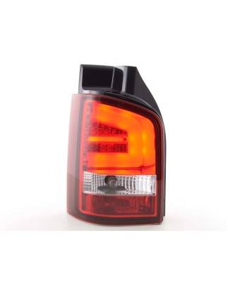 LED taillights set VW T5 03-10 tailgate door version red/clear