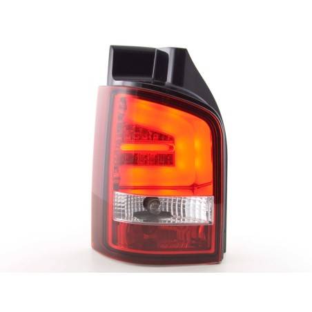 LED taillights set VW T5 03-10 tailgate door version red/clear