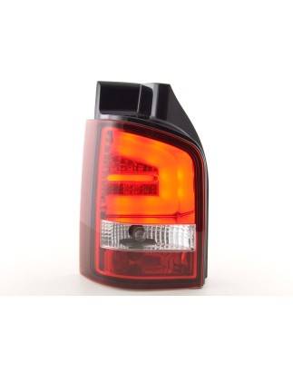 LED taillights set VW T5 03-10 tailgate door version red/clear