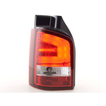 LED taillights set VW T5 03-10 tailgate door version red/clear