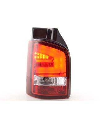 LED taillights set VW T5 03-10 tailgate door version red/clear