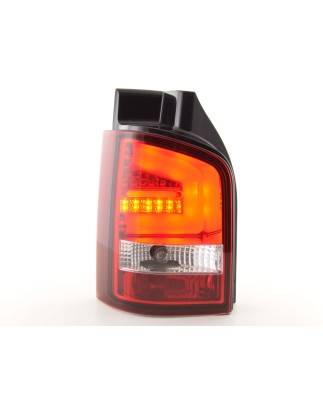 LED taillights set VW T5 03-10 tailgate door version red/clear