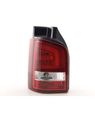 LED taillights set VW T5 03-10 tailgate door version red/clear