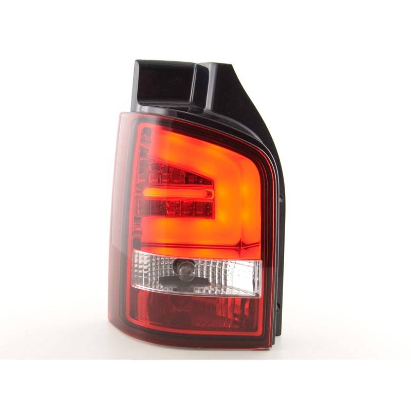 LED taillights set VW T5 2010- tailgate door version red/clear