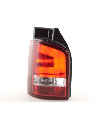 LED taillights set VW T5 2010- tailgate door version red/clear