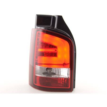 LED taillights set VW T5 2010- tailgate door version red/clear