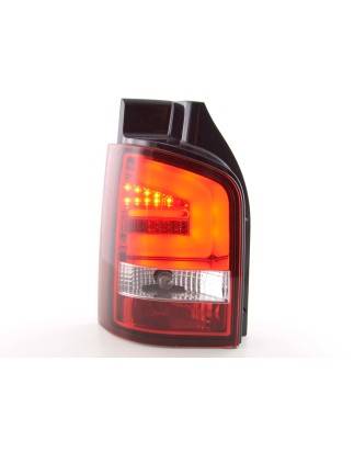 LED taillights set VW T5 2010- tailgate door version red/clear