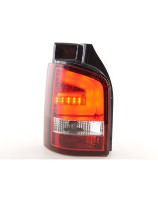 LED taillights set VW T5 2010- tailgate door version red/clear