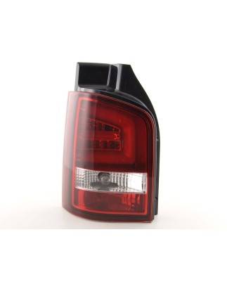 LED taillights set VW T5 2010- tailgate door version red/clear