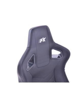 Sièges sport FK Sièges auto demi-coque Set Stuttgart cuir artificiel noir