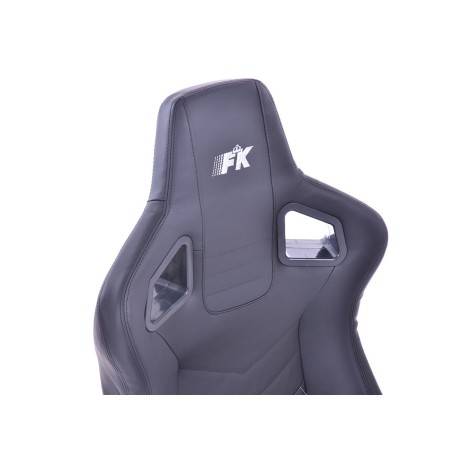 Sièges sport FK Sièges auto demi-coque Set Stuttgart cuir artificiel noir