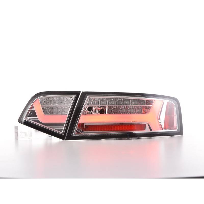 LED taillights set Lightbar Audi A6 4F Limo 08-11 chrome