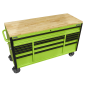 15 Drawer Mobile Trolley with Wooden Worktop 1549mm