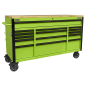 15 Drawer Mobile Trolley with Wooden Worktop 1549mm