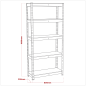 Racking Unit 5 Shelf 150kg Capacity Per Level