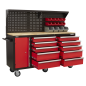 Mobile Workstation 10 Drawer with Backboard