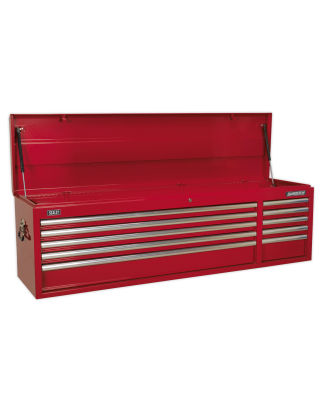 Topchest 10 Drawer with Ball-Bearing Slides Heavy-Duty - Red