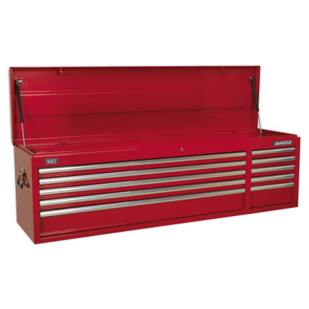 Topchest 10 Drawer with Ball-Bearing Slides Heavy-Duty - Red