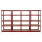 Unité de rayonnage avec 5 étagères, capacité de 150 kg par niveau - Lot de 4