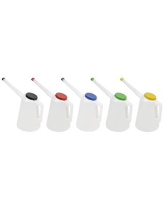 Oil Containers with Flexible Spouts 3L - Set of 5