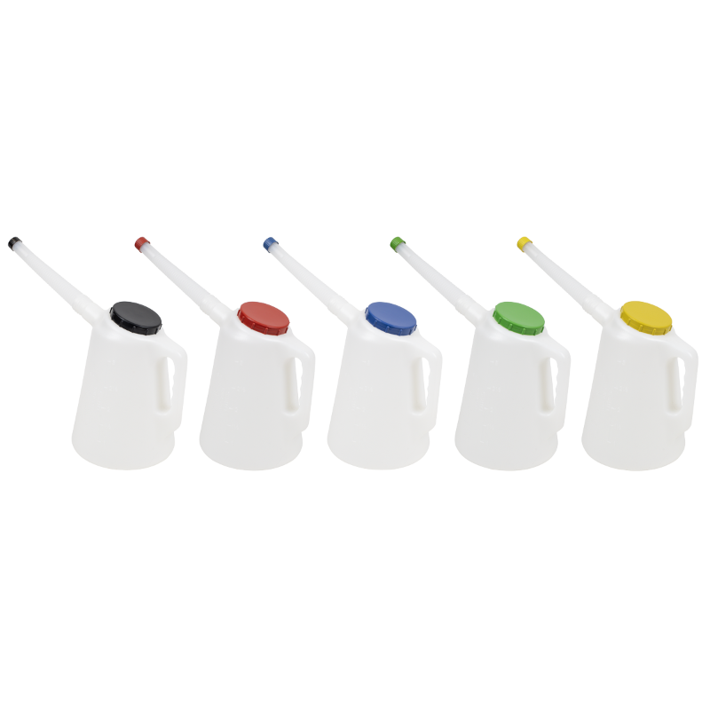 Oil Containers with Flexible Spouts 3L - Set of 5