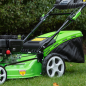 Dellonda Self-Propelled Petrol Lawnmower Grass Cutter with Height Adjustment & Grass Bag 144cc 18"/46cm 4-Stroke Engine