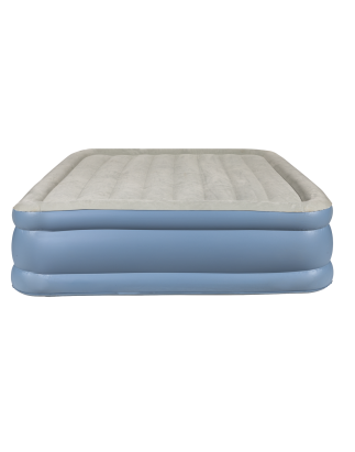 Dellonda, Queen, InflatableHigh Raised Flocked Air Bed, with Built-In Electric Pump, Carry Bag, Self Inflation/Deflation and Coi