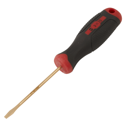 Screwdriver Slotted 3 x 75mm - Non-Sparking