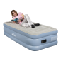 Dellonda, Single, Inflatable High Raised Flocked Air Bed, with Built-In Electric Pump, Carry Bag, Self Inflation/Deflation and C